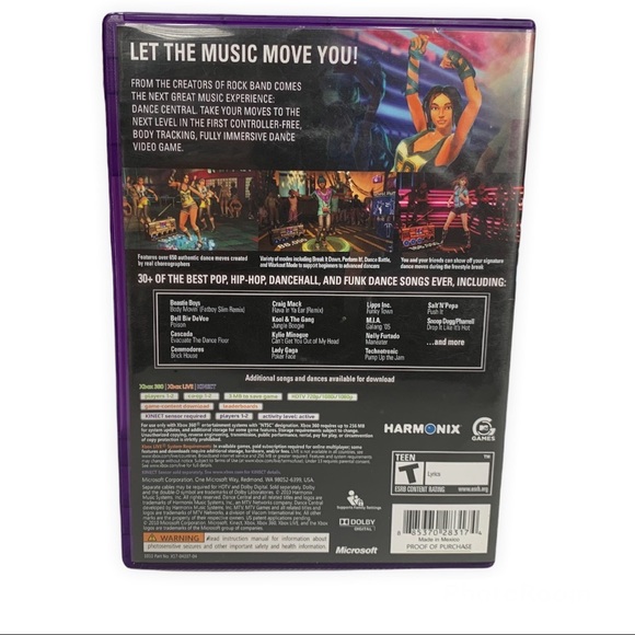 Xbox 360 Kinect Bundle and 2 Kinect Games: Dance Central and Leela All Cables - Picture 7 of 13